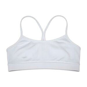Lululemon Strappy Sports Bra White Mesh Back Yoga Gym Athleisure